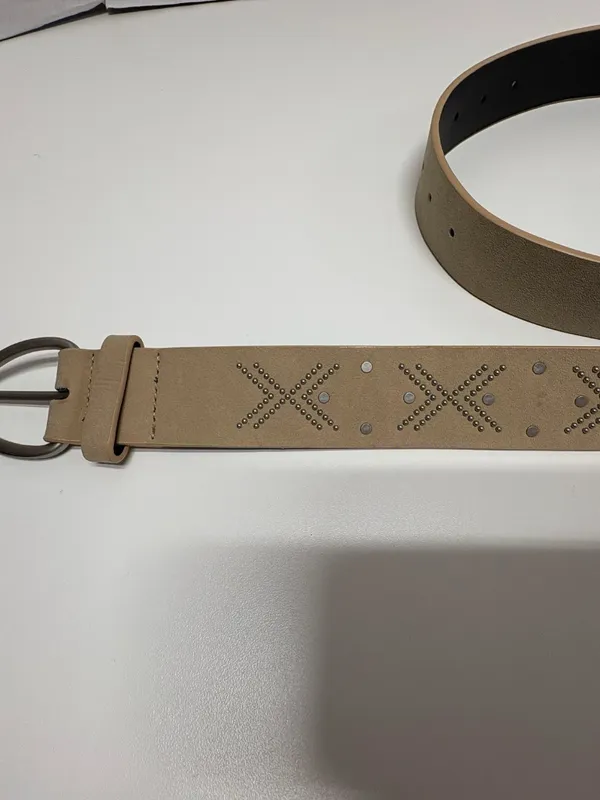 Universal Threads Ladies Studded Beige Belt - Long (49") - Image 6