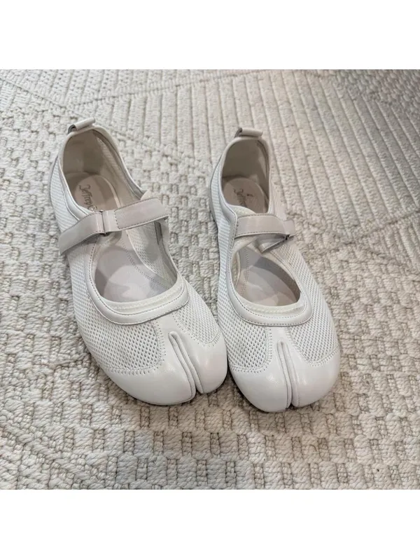 Jeffrey Campbell "Thalion" Mary Jane Tabi Flats in White - Image 3