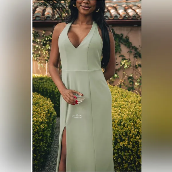 ShowMeYourMumu Rachel Maxi Dress - Moss Green - Image 3