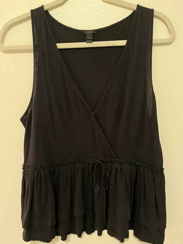 JCrew Black Peplum Tank top  - Image 2