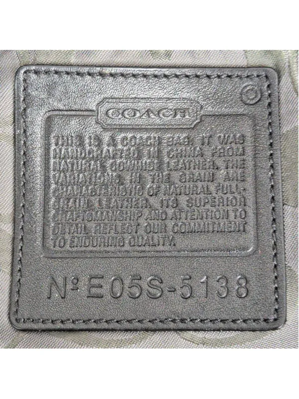Coach 5138 Black Leather Large Tote Purse - Image 2