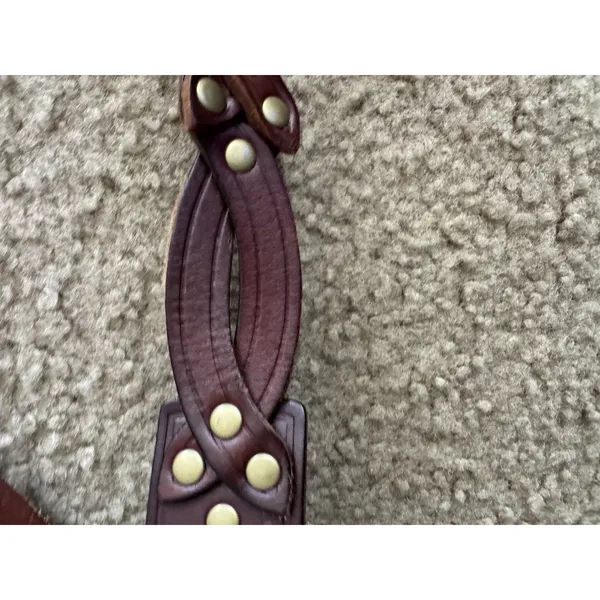 Fossil women's Brown Braided leather Belt Size M - Image 5