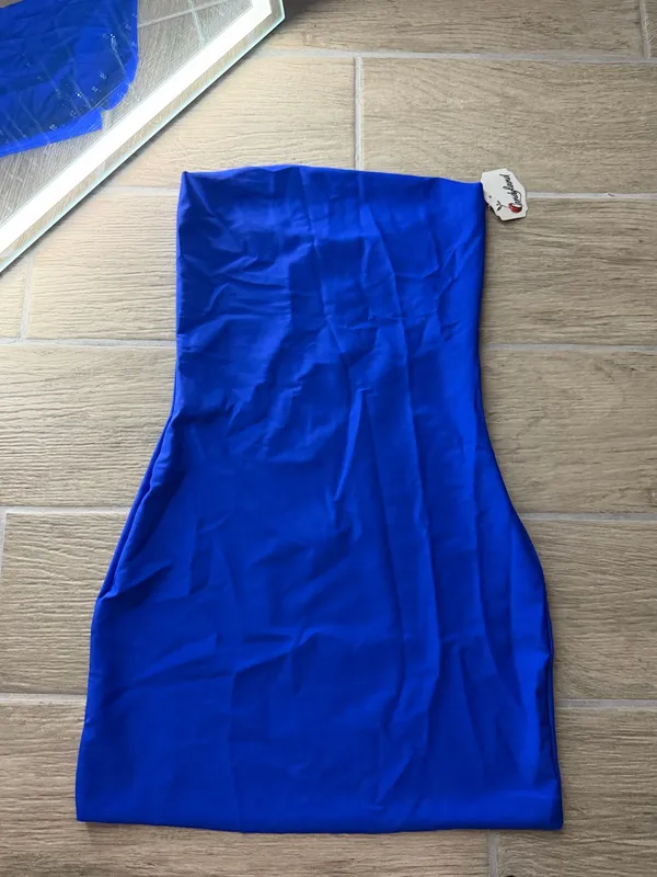 Strapless candyland blue extra mini Bodycon Dress Size undefined - Image 6