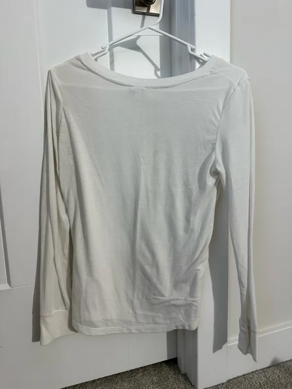 Target White Henley, long sleeve - Image 2