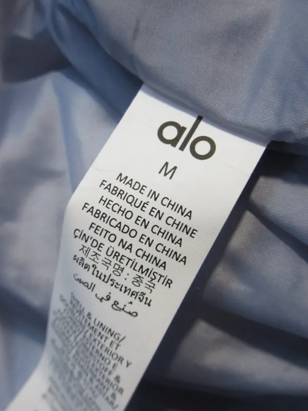 NWT Alo Aspen Love Puffer Jacket in Winter Frost Blue Oversized Hooded M - Image 8