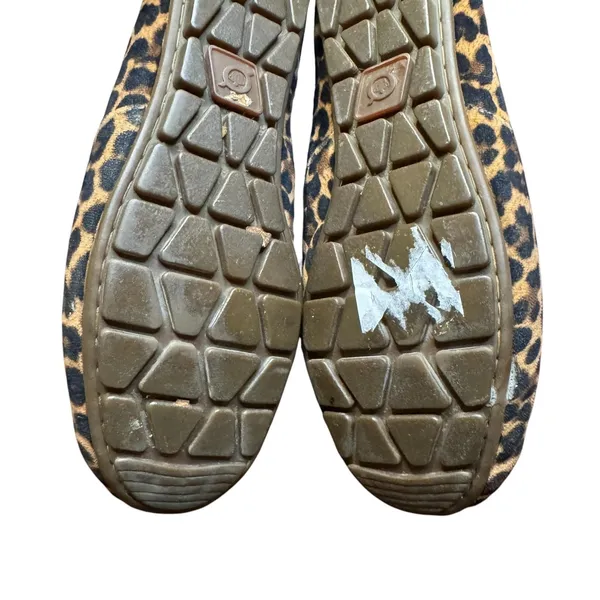 Born Shoes Womens Size 9.5 Brown Leopard Canvas Slip‎ On Flats Comfort D74641 - Image 9