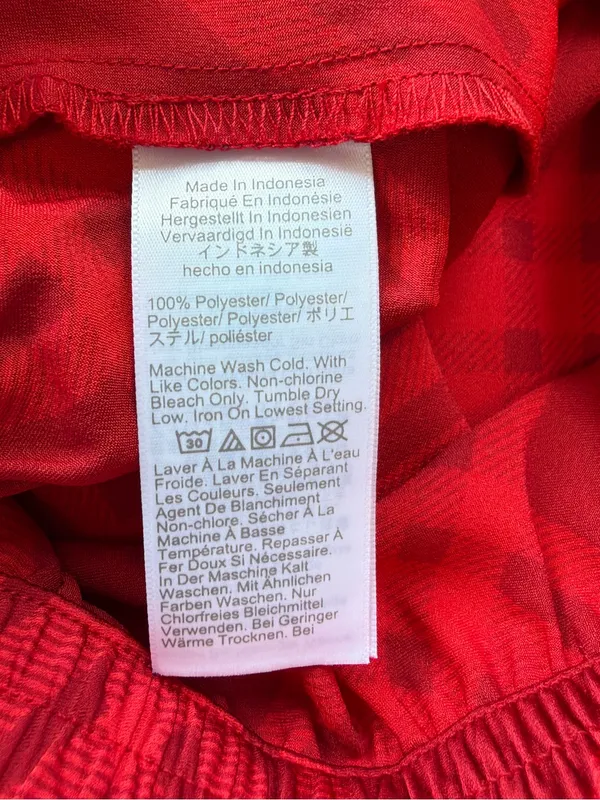 NWT J. CREW FACTORY Printed Bias Slip Skirt Autumn Crimson Candy Apple Medium - Image 10