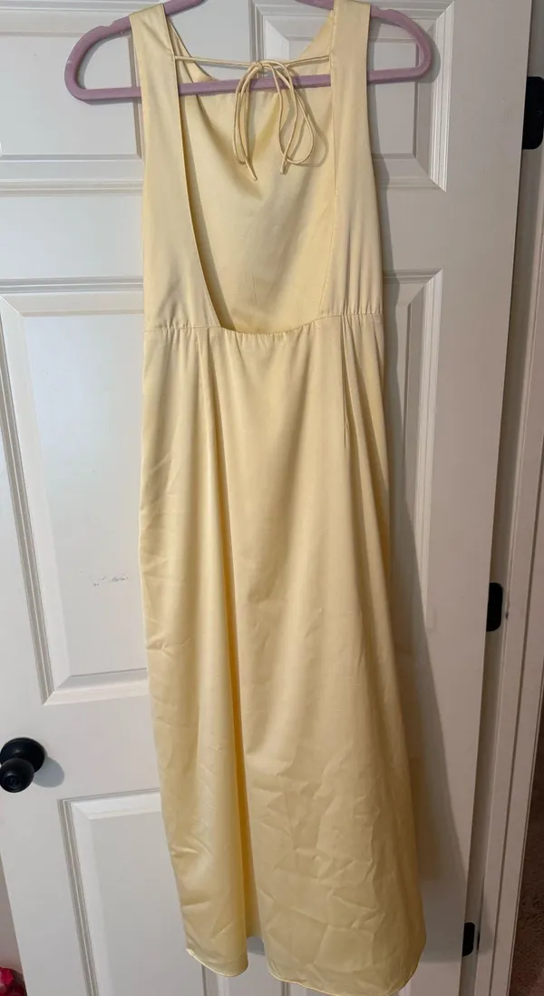 Abercrombie Draped Skirt Maxi Dress Yellow - Image 3