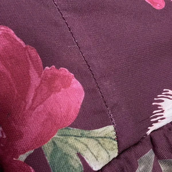 Lulus Win The Day Dress Burgundy Floral‎ Print Pleated Long Sleeve Mini V-Neck - Image 13
