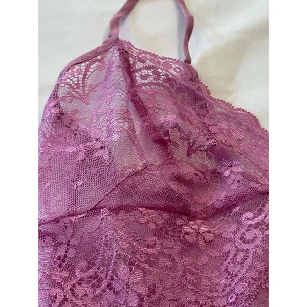 Victoria's Secret Lace Trim Camisole Nightgown Pink Silk Y2K Vintage XS - Image 6