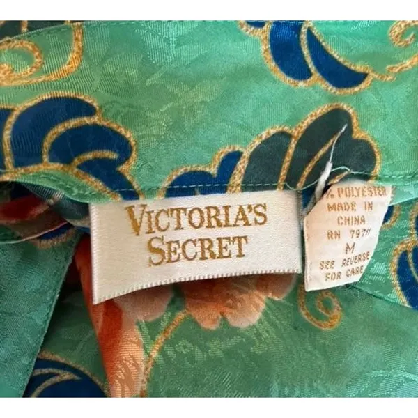 Rare Vintage 1990s Victoria's Secret Gold Label Floral Slip Nightie Dress medium - Image 3