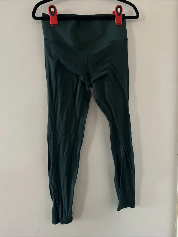 Offline by Aerie Dark Forest Green High Waisted Leggings Large Crossover - Image 4