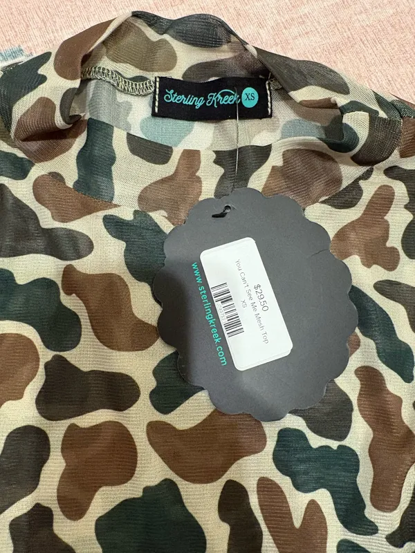 Camo sheer top Green - Image 2