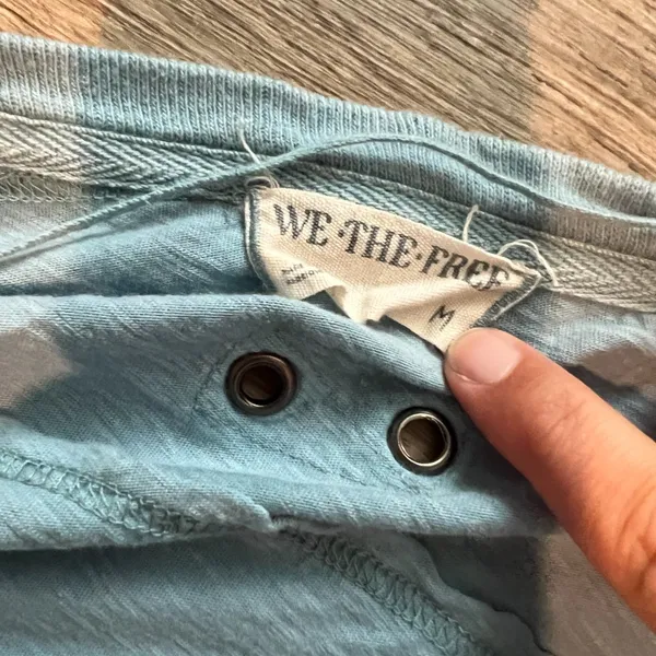 Free‎ People We The Free Redone Tee Blue size M - Image 11