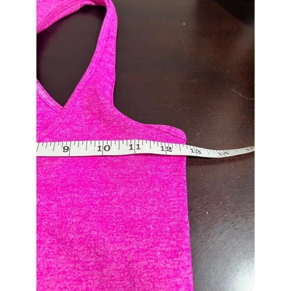 Lululemon Cool Racerback Tank Heathered Pink‎ Athletic Yoga Top Size 4 - Image 6