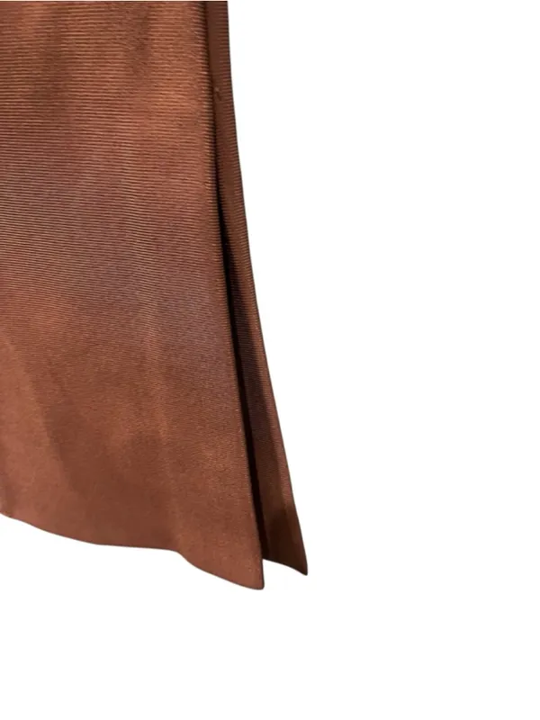 House of CB Tan Thick Knit High Rise Pintuck Flare Dress Pants Size Medium - Image 5