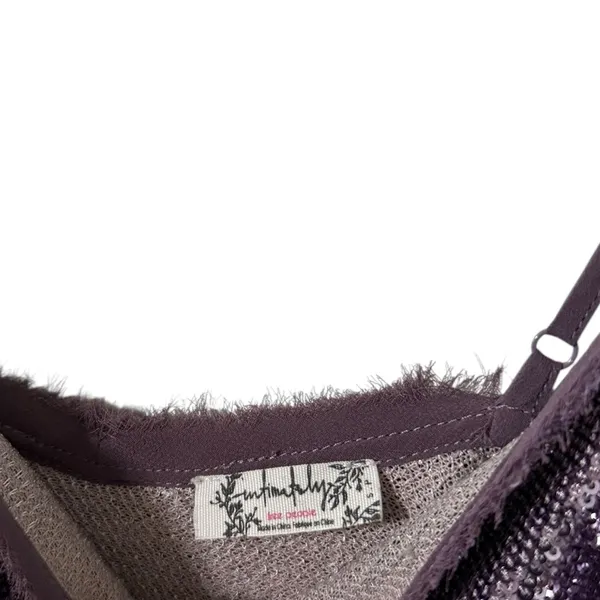 FREE PEOPLE Intimately Time To Shine Sequin Purple Slip Mini Dress - Image 7
