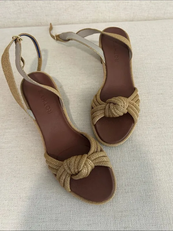 Rothy's Women's The Knot Sandals, Golden Sun, Size 8, NWT NWT - Image 5
