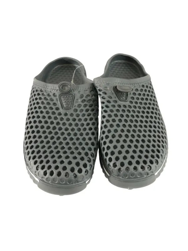 Womens Rubber Clogs Laser Cut Slip On Black Size 40 US 9 - Image 2