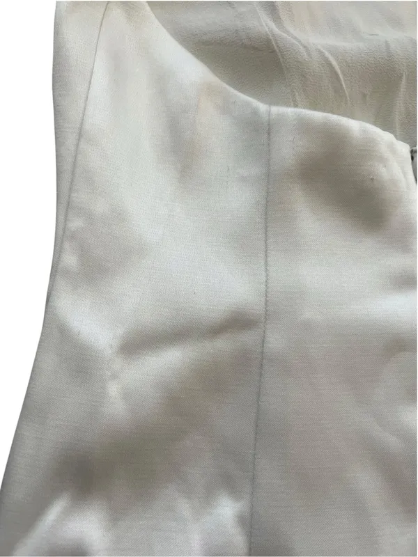 Reformation Women’s Anakin Satin Halter Neck Open Back White Mini Dress Size 4 - Image 11