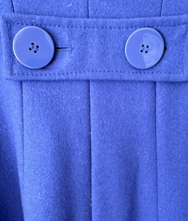 New York & Company Wool Blend Turtleneck/ Flap Collar Trench Style Coat, Size 6 - Image 3