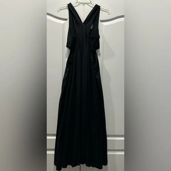 NWT Anthropologie Black‎ Side Cut Out Maxi Dress Medium - Image 3