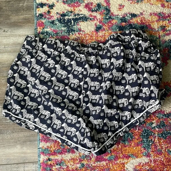J. Crew Zebra 2 Piece Shorts Cotton Pajamas - Image 8