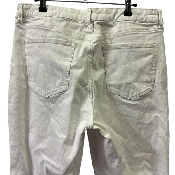 Nine West White Chrystie Stretch Denim Capri Jeans Womens Plus Size 14 - Image 6