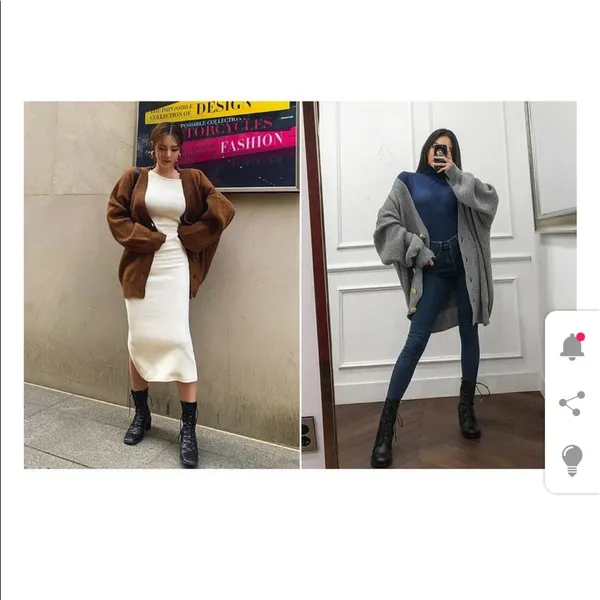YesStyle LipHop Oversized Cardigan in Brown - Image 4