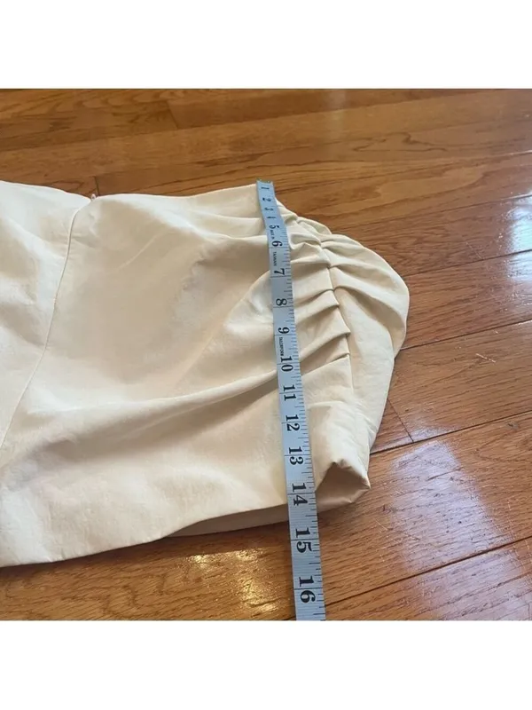 Zara Skirt Voluminous 3D Bow Mini Cream Sz M BarbieCore, Balletcore, Soft Glam - Image 10