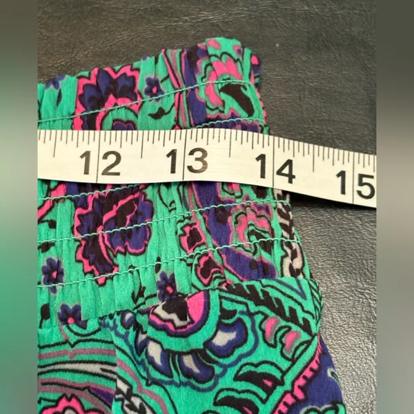 Aerie Paisley Jogger style Pants in Green and Pink size M - Image 10
