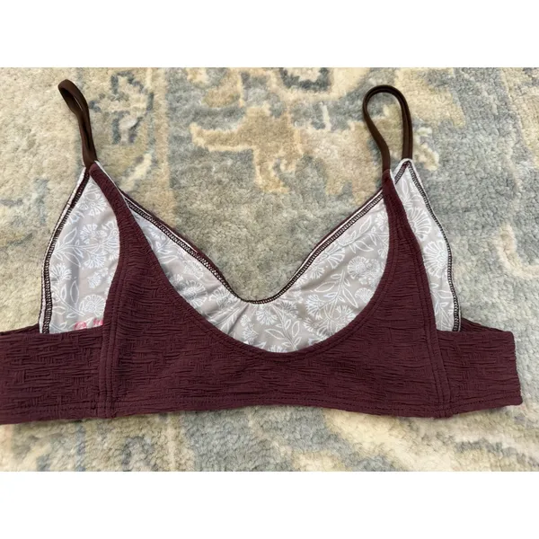 free-est by Free People Cannon Crop Bikini Top Rum Raisin Women's Sz m NEW $98 - Image 5