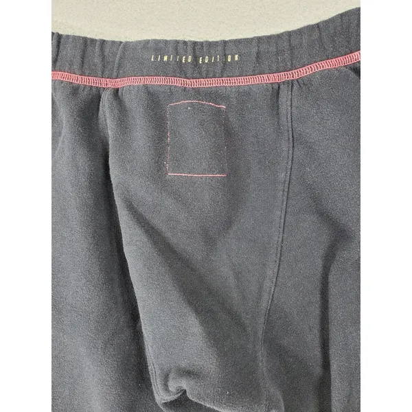 PINK Victorias Secret Sweatpants Women XS Black Neon Pink Side Stripe Limited ED - Image 6