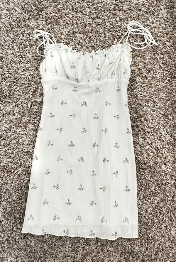 Princess Polly white floral mini dress - Image 2
