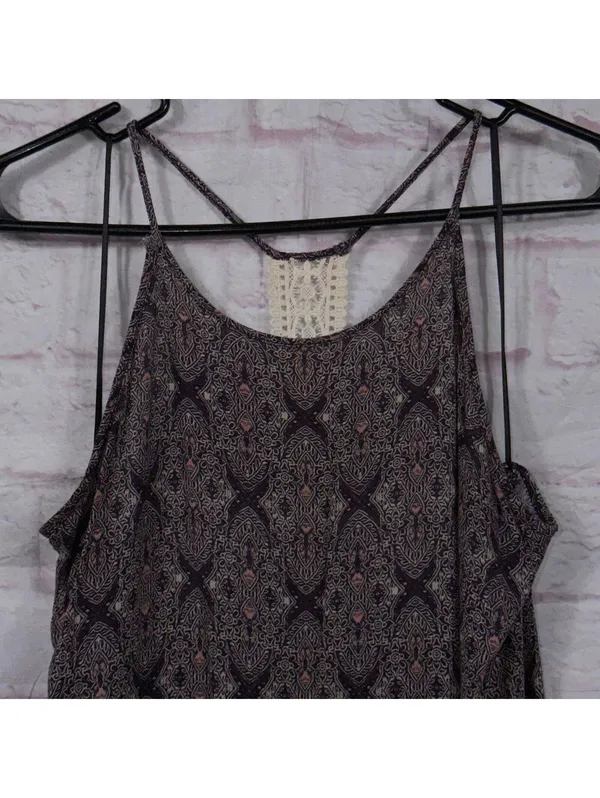 KaiLeigh Women’s XL Boho Paisley Crochet Back Tank Top Rayon - Image 2