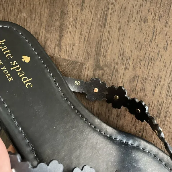 Kate Spade New York leather sandals size 8 black studded‎ - Image 2