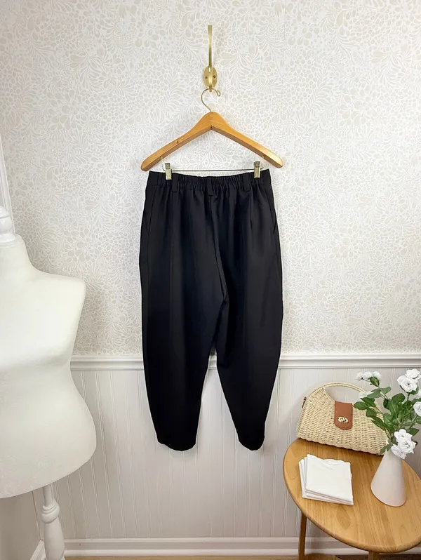 Halara Black Mid-Rise Pocket Barrel Leg Baggy Work Pants - Size - Medium - Image 6