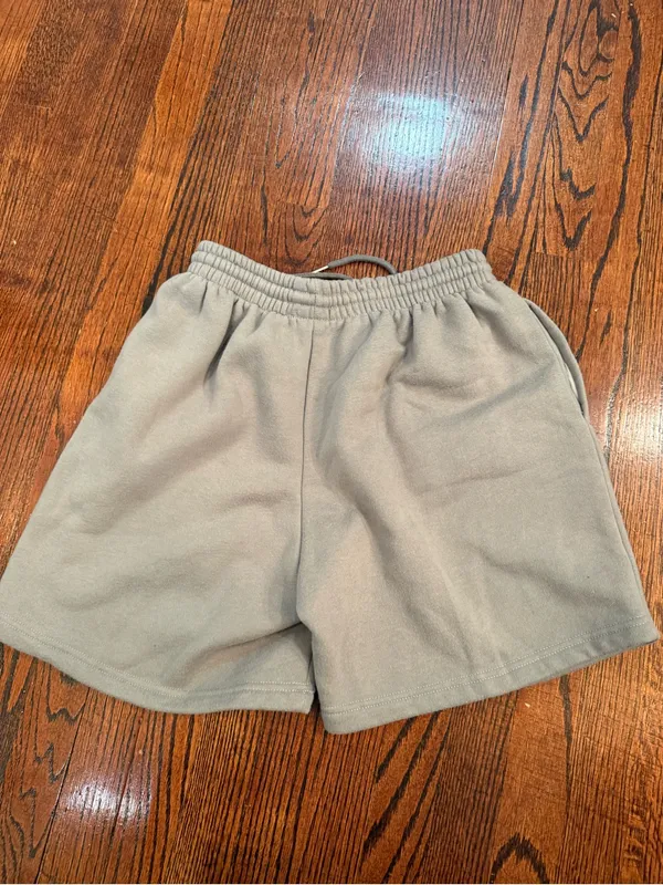 DRMERS Club Gray Cotton Drawstring Shorts with Yellow Logo - Image 3