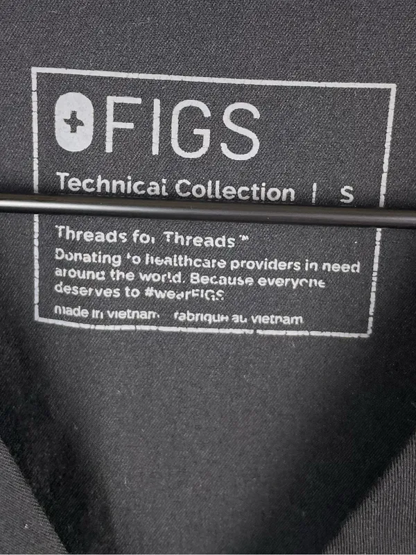 Figs Catarina One Pocket Nursing Scrub Top Black Women's Size Small FW1000 - Image 5