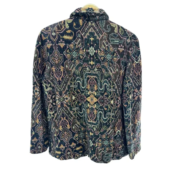 Vintage Gotcha Covered Tapestry Blazer‎ Jacket Geometric Print Button Front 90's - Image 6