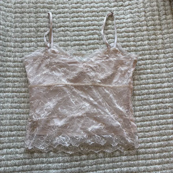 Free people cream lace cami - Image 6