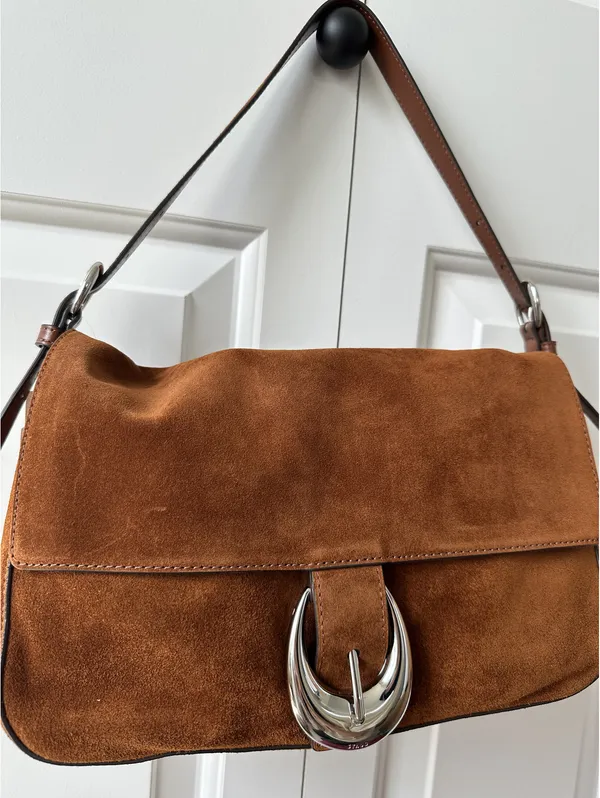 STAUD Harlow Medium Bag Tabac Suede - Image 5