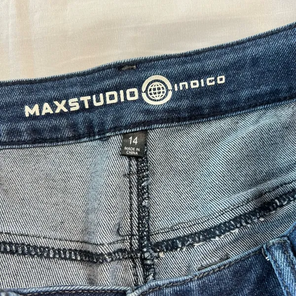 Minimalist Max Studio High Rise Skinny Jeans Size 14 Indigo Stretch Casual - Image 7