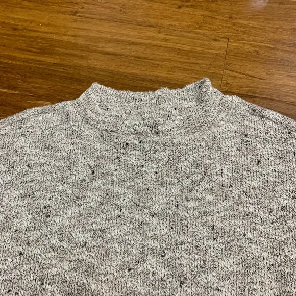 American Eagle‎ Mock Neck Sweater Knit Pullover Cross Front Beige Womens Small - Image 2