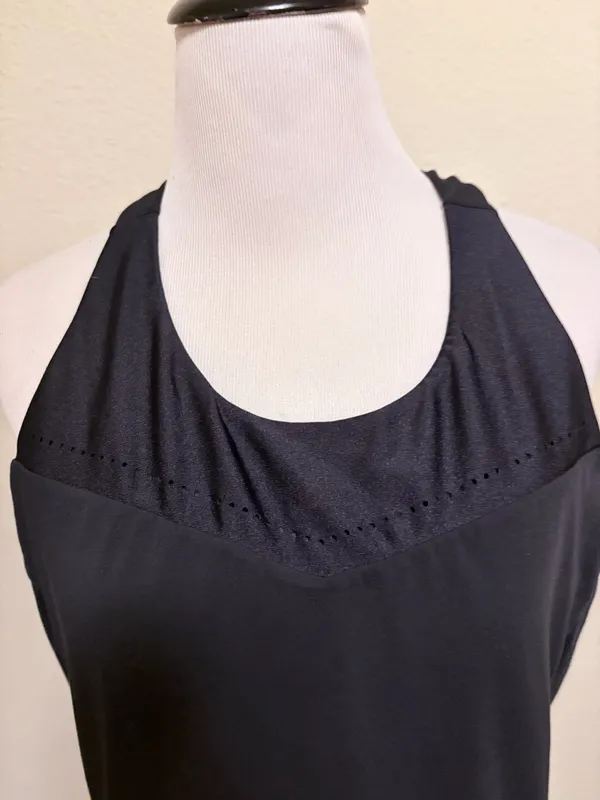 Fabletics black Performance Mesh Racerback Tank top - Image 5