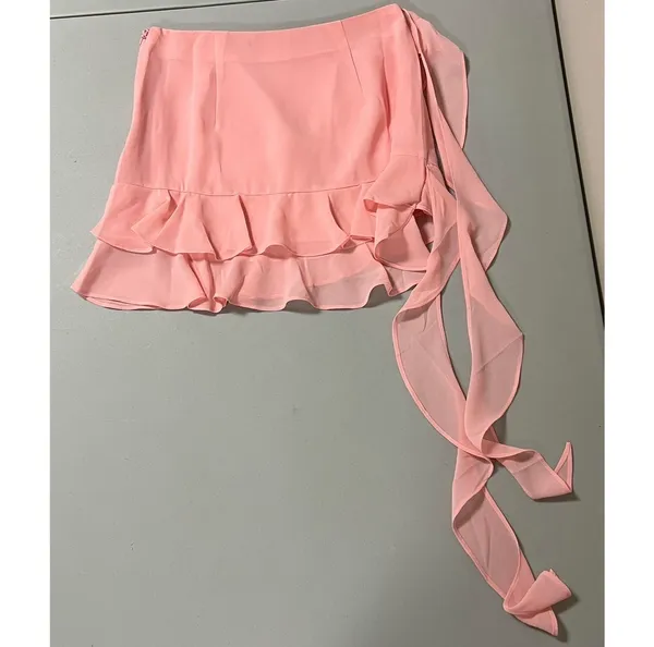 Pink Pastel Ruffle Y2K Mini Skirt Bottoms Size S 🎀✨ - Image 6