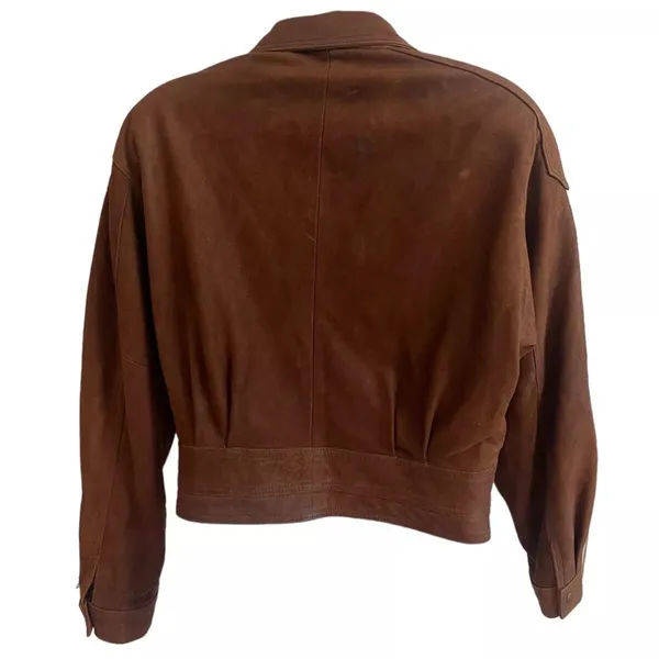 Jolly Lumbuck Leather Jacket Womens Size Xs Brown Zip Up Jackson Hole Wyoming - Image 7
