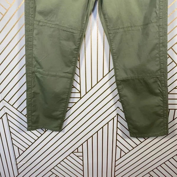 3x1 Simone Trouser Pants Cropped Side Slits Utility Chino Mid Rise Green 26‎ - Image 6