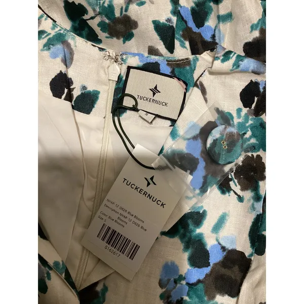 Tuckernuck Blue Blooms Floral Button Front Maxi Dress NYAP-12-D626 Size S - Image 5