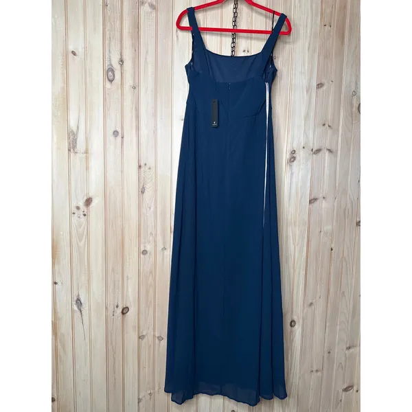 NWT Lulus Remarkable Arrival Navy Blue Sleeveless Maxi Dress Wedding Banquet XL - Image 6